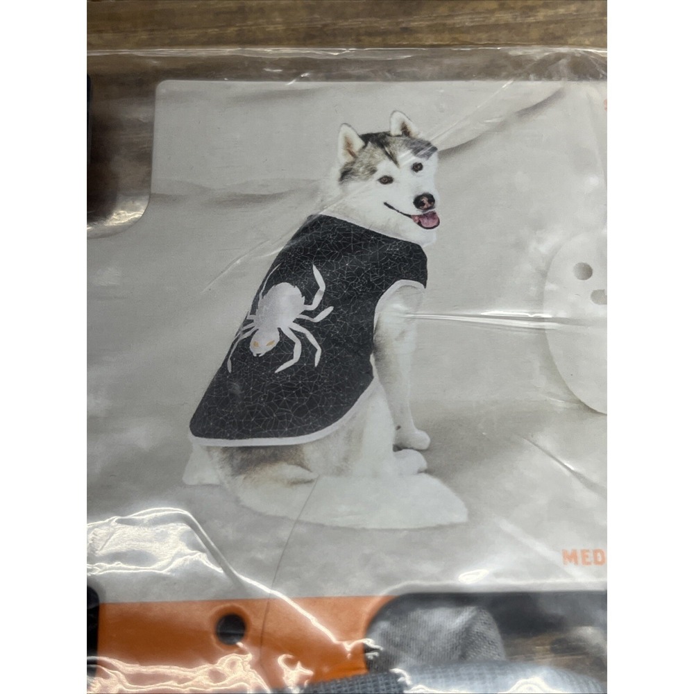 Hyde & Eek Boutique Black Metallic Spider Dog Cat Halloween Costume Size Medium